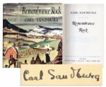 Carl Sandburg Signed First Edition of Remembrance Rock