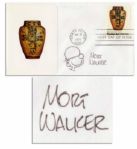 Mort Walker Signature & Hand-Drawn Beetle Bailey Sketch on 6.5 x 3.5 First Day Cover -- Postmarked Santa Fe, 1977 -- Fine