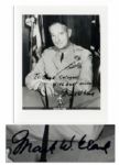 General Mark W. Clark 8 x 10 Signed Photo -- To: Jack K Calegari / With best wishes / Mark W. Clark -- Fine