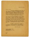 Herbert Hoover Typed Letter Signed From 1935 -- ''...My interest...is only to help crystallize the issues with which the country is faced...''
