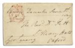 Prime Minister George Canning Free Frank Signed Geo Canning -- 1809 -- 4.75 x 3 -- Very Good