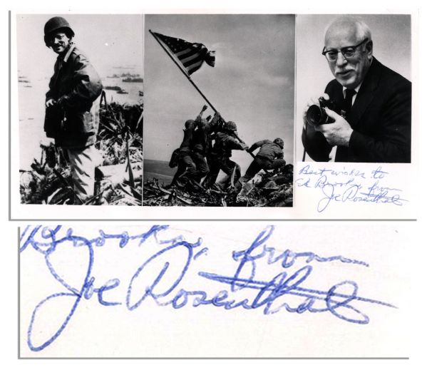 WWII Photographer Joe Rosenthal Signed Photo