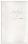 Eugene O'Neill's 1934 Play ''Days Without End'' Signed Limited Edition