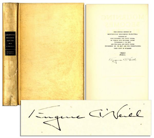 Eugene ONeill Signed Limited Edition of His Classic Mourning Becomes Electra