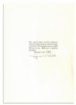 Eugene O'Neill Signed Limited Edition of His Pulitzer Prize-Winning Drama ''Anna Christie'' -- Fine