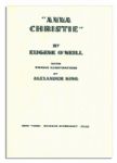 Eugene O'Neill Signed Limited Edition of His Pulitzer Prize-Winning Drama ''Anna Christie'' -- Fine