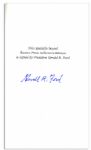 Gerald Ford's Memoir ''A Time To Heal'' Signed
