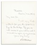 Oliver Wendell Holmes Letter Signed -- ''...you will do well to remind me again of my promise...''