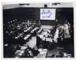 WWII Nazi Karl Donitz Signed 10 x 8 Photo of the Nuremberg Trials