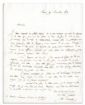 1819 Napoleonic General Edme Aime Lucotte Autograph Letter Signed -- ...It is a riddle that I cannot explain...