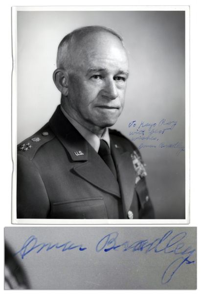 General Omar Bradley Signed 8 x 10 Photo