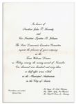 Invitation to the Dinner Welcoming President Kennedy to Texas the Night of His Assassination