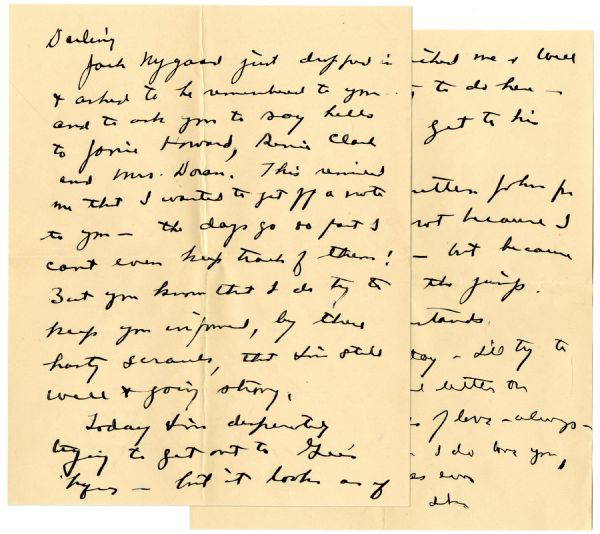 Eisenhower WWII Autograph Letter Signed From Operation Torch Headquarters in Subterranean Gibraltar -- ...the days go so fast I cant even keep track of them! Im always on the jump...