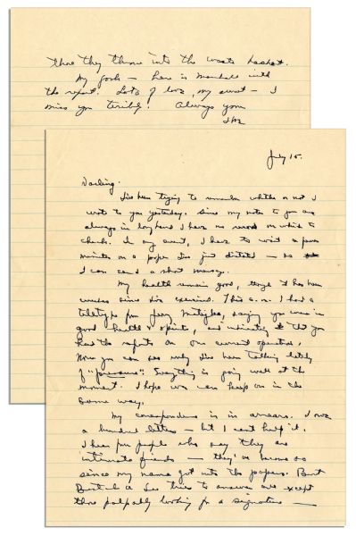 Eisenhower WWII Autograph Letter Signed -- One Month After D-Day: ...I hear from people who say they are intimate friends - theyve become so since my name got into the papers...