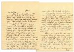 Dwight Eisenhower WWII Autograph Letter Signed One Month After D-Day -- ...Im a flea on a hot griddle...how promptly I duck to the shelter when the Buggers come around!...