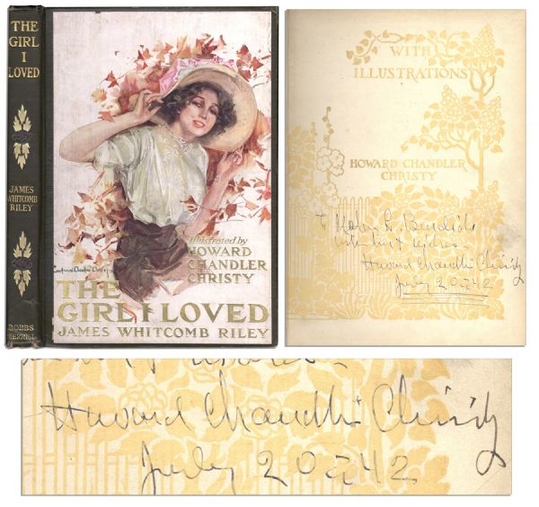 Howard Chandler Christy Signed First Edition of The Girl I Loved -- Featuring His Illustrations