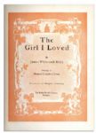 Howard Chandler Christy Signed First Edition of ''The Girl I Loved'' -- Featuring His Illustrations