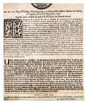 English Civil War 1649 Broadside Issued by Oliver Cromwells Parliament  Announcing a Day of Thanksgiving
