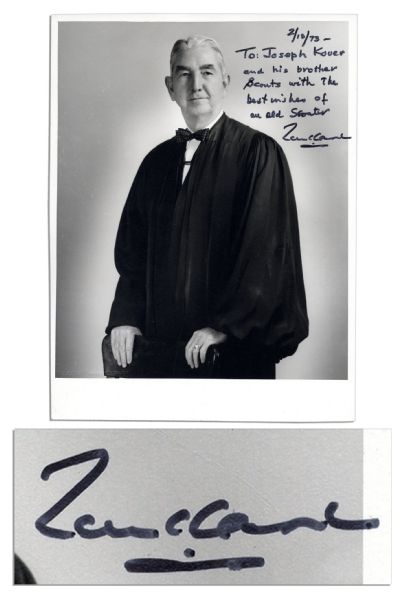 U.S. Supreme Court Justice Tom C. Clark Signed Photo -- ...best wishes of an old Scouter...