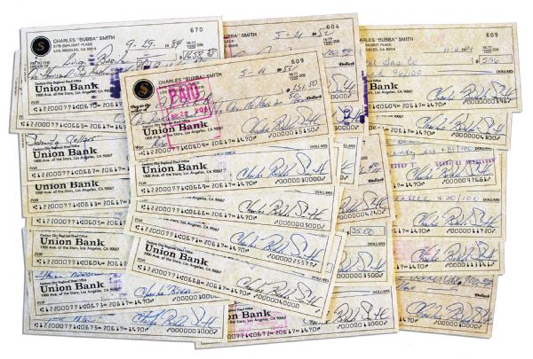 25 Bubba Smith Personal Checks Signed