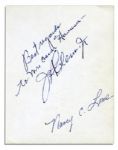 Excellent Collection of 6 NASA Astronaut Signatures on Greeting Cards -- Includes Several of the Mercury 7