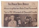 Dallas Newspaper Reporting on JFK's Funeral & the Killing of Lee Harvey Oswald
