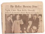 Killing of Lee Harvey Oswald in the Dallas Police Station Announced in the 25 November Edition of ''Dallas Morning News''