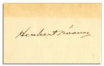 Herbert Hoover Signed Card