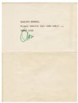 Orson Welles Typed Letter Signed to Los Angeles Film Columnist Kendis Rochlen -- ...Please forgive this lone delay...