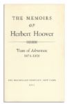 Herbert Hoover Signed Copy of His Memoirs