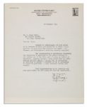 Admiral Ernest J. King Letter Signed During WWII -- ''...The importance of petroleum to the general welfare of our country and to the vital part it plays in warfare is important...''