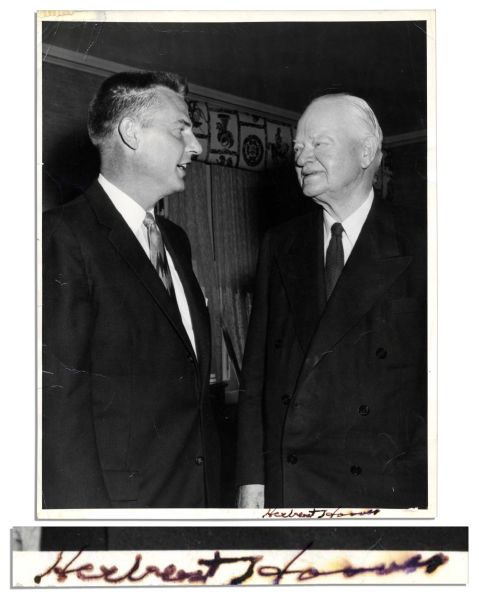 Herbert Hoover Signed 8 x 10 Photo
