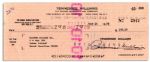 Tennessee Williams Signed Check