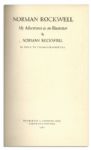 Norman Rockwell Signed First Edition of His Autobiography ''My Adventures as an Illustrator''