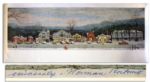 Master of Americana, Norman Rockwell Signed Print of His Well-Known Piece Stockbridge Main Street at Christmas