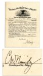 Admiral Chester Nimitz WWII-Dated Naval Appointment Signed