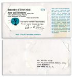 Mr. Television, Milton Berle Academy of Television Arts and Sciences 1959 Membership Card