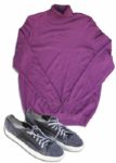 John Malkovich Screen-Worn Turtleneck Sweater & Suede Sneakers