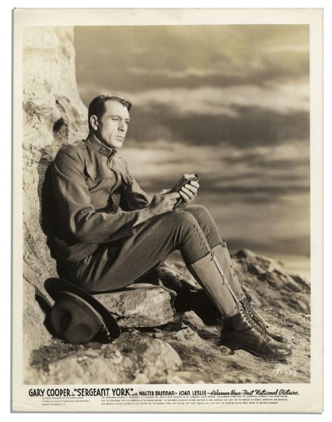 8 x 10 Publicity Photo of Gary Cooper in His Oscar-Winning Role in the 1941 Biopic Sergeant York
