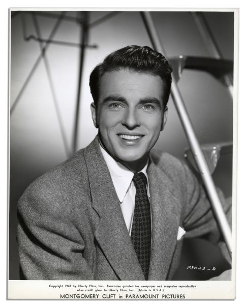 Montgomery Clift 8 x 10 High Gloss Photo -- Official Paramount Press Photo From 1948
