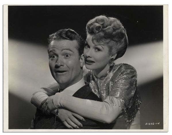 MGM Photograph of Lucille Ball & Red Skelton -- 10 x 8 Publicity Shot Promoting Their Film Du Barry Was a Lady