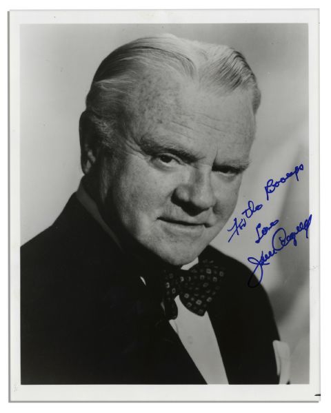 Unique James Cagney 8 x 10 Photo Signed & Dedicated to Mickey Rooneys Family -- With a Mickey Rooney COA