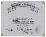 Unique James Cagney 8'' x 10'' Photo Signed & Dedicated to Mickey Rooney's Family -- With a Mickey Rooney COA