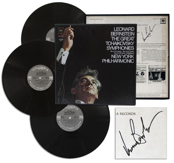 Leonard Bernstein Signed LP Record Set