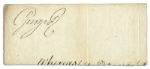 Signature by King George II