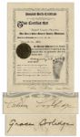 President Calvin Coolidge & First Lady Grace Signed 1927 Birth Certificate
