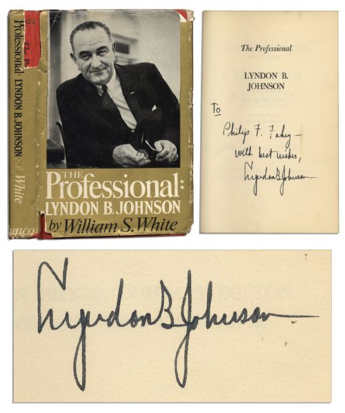 Lyndon B. Johnson Signed Book: The Professional