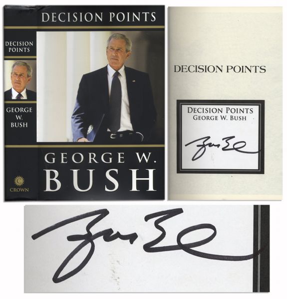 George W. Bush First Edition of Decision Points With Signed Bookplate
