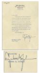 Lyndon B. Johnson 1954 Letter Signed as Senate Majority Leader Upon Senate Stationery -- ...I hope that your and his anxieties are over...