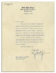 Lyndon B. Johnson 1954 Letter Signed as Senate Majority Leader Upon Senate Stationery -- ''...I hope that your and his anxieties are over...''
